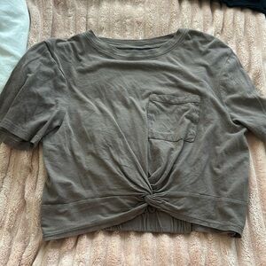 Brown crop top